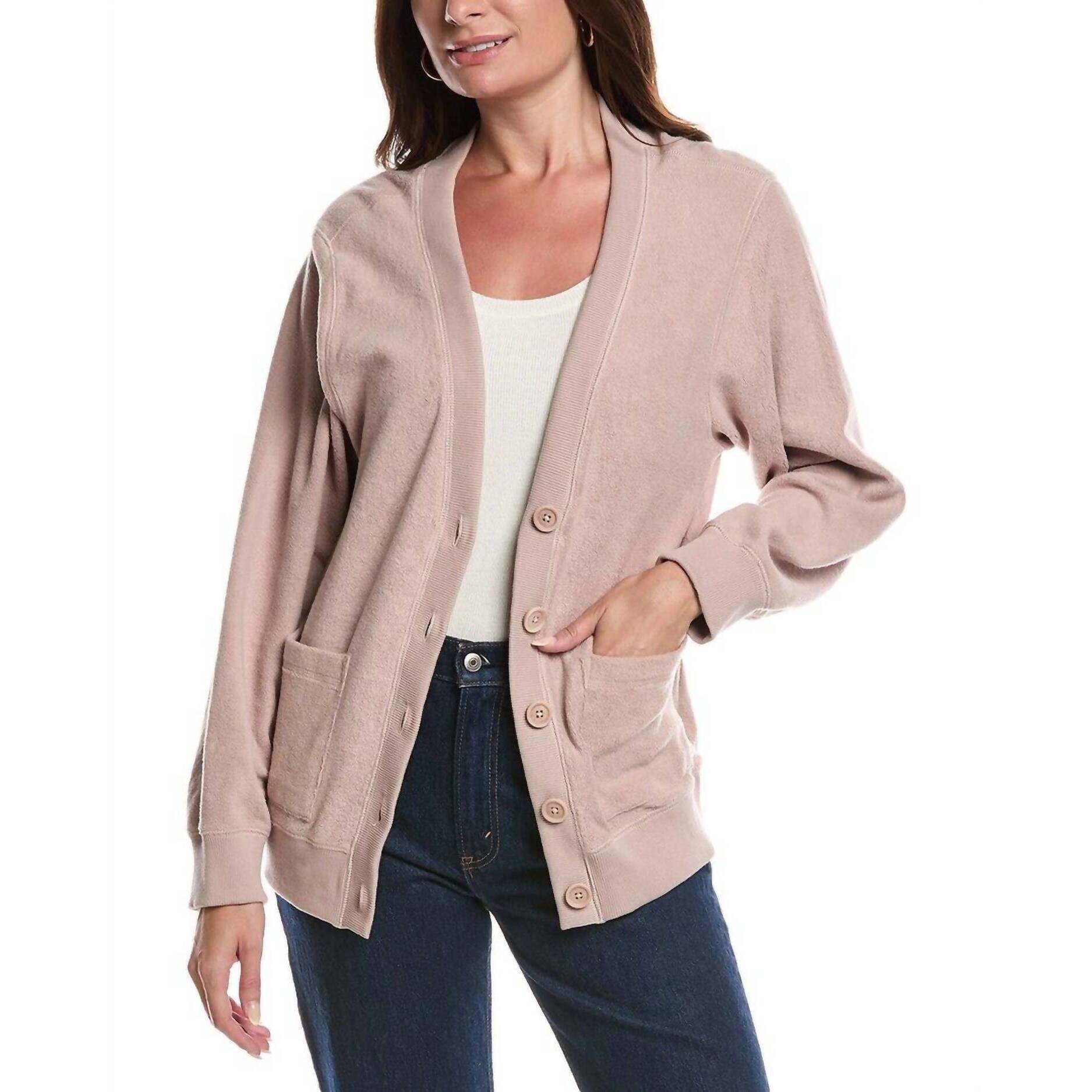 New Nation Ltd Knox Cardigan In Whisper Blush